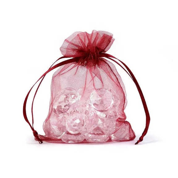 Organza ajándéktasak 9x11 cm - 17 bordó világos (10 db-os csomagolás) Organza ajándéktasak 9x11 cm - 17 bordó világos (10 db-os csomagolás)