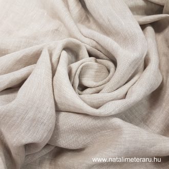   Kőmosott natúr bézs lenvászon 250 cm széles - 1,3 méteres UTOLSÓ DARAB