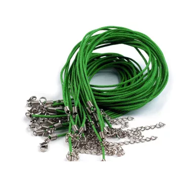   Viaszos zsinór delfinkapoccsal hossza 45 cm - 9 gyöngyszürke (100 db-os csomagolás)