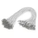 Viaszos zsinór delfinkapoccsal hossza 45 cm - 9 gyöngyszürke (20 db-os csomagolás) Viaszos zsinór delfinkapoccsal hossza 45 cm - 9 gyöngyszürke (20 db-os csomagolás)