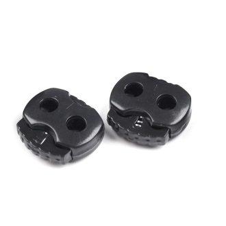   Rugós zsinór szabályozó két lyukkal 15x15 mm kicsik malacka