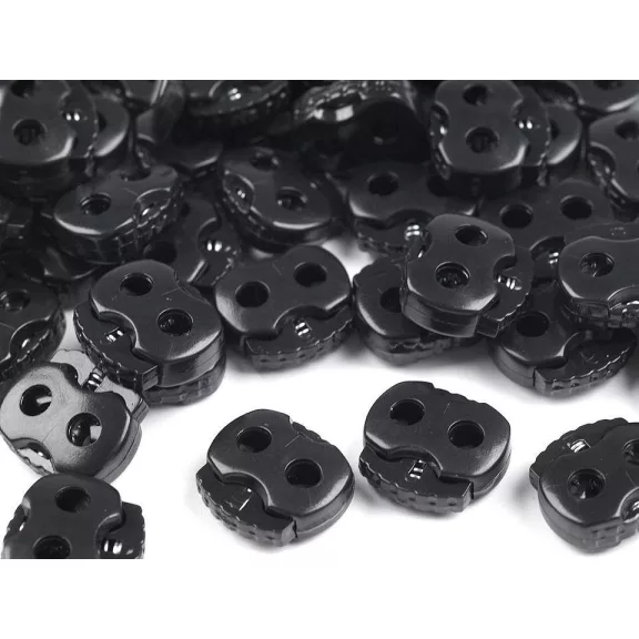 Rugós zsinór szabályozó két lyukkal 15x15 mm kicsik malacka - 1 (332) fekete (200 db-os csomagolás) Rugós zsinór szabályozó két lyukkal 15x15 mm kicsik malacka - 1 (332) fekete (200 db-os csomagolás)