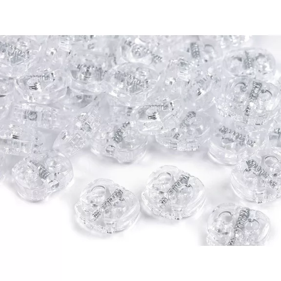 Rugós zsinór szabályozó két lyukkal 15x15 mm kicsik malacka - 3 (430) Transparent (10 db-os csomagolás) Rugós zsinór szabályozó két lyukkal 15x15 mm kicsik malacka - 3 (430) Transparent (10 db-os csomagolás)
