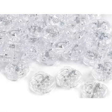   Rugós zsinór szabályozó két lyukkal 15x15 mm kicsik malacka - 3 (430) átlátszó (50 db-os csomagolás)