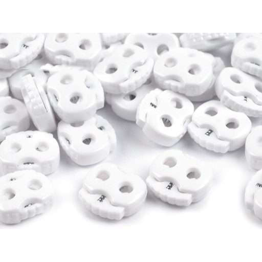 Rugós zsinór szabályozó két lyukkal 15x15 mm kicsik malacka