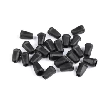   Műanyag zsinórvég 12x17 mm szögletes - 332 fekete (600 db-os csomagolás)