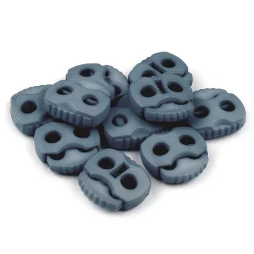   Rugós, zsinór szabályozó, zsinórvég 20x20 mm malacka - 35 szürkéskék (10 db-os csomagolás)