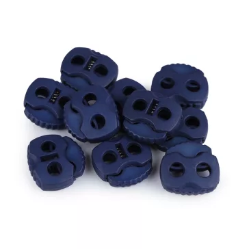   Rugós, zsinór szabályozó, zsinórvég 20x20 mm malacka - 41 blue dark (10 db-os csomagolás)