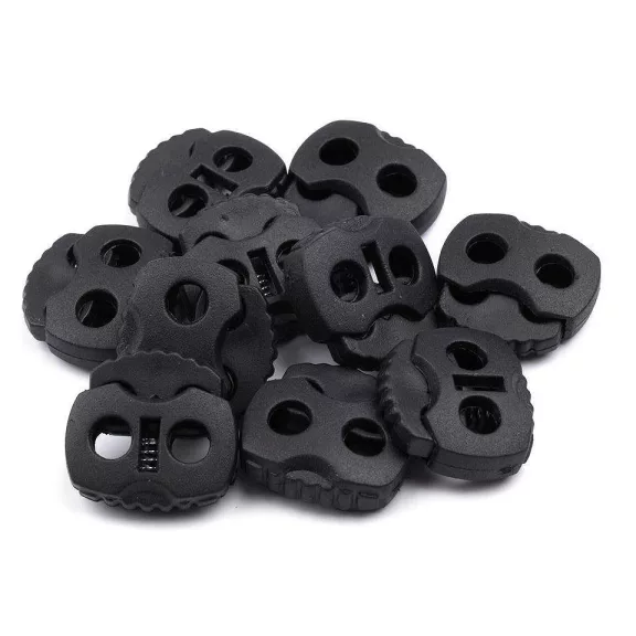 Rugós, zsinór szabályozó, zsinórvég 20x20 mm malacka - 1 fekete (100 db-os csomagolás) Rugós, zsinór szabályozó, zsinórvég 20x20 mm malacka - 1 fekete (100 db-os csomagolás)