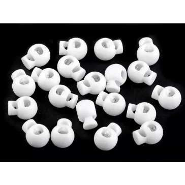   Rugós zsinór szabályozó 15x19 mm zsinórvég - 1 Törtfehér (100 db-os csomagolás)