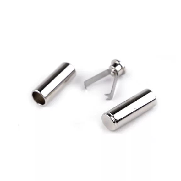 Fém zsinórvég kétrészes biztosítékkal Ø6 mm - 1 nikkel (4 db-os csomagolás) Fém zsinórvég kétrészes biztosítékkal Ø6 mm - 1 nikkel (4 db-os csomagolás)
