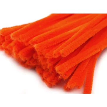   Zseníliadrót Ø6 mm hossz kb. 30cm - 6 (A006) narancssárga neon (400 db-os csomagolás)
