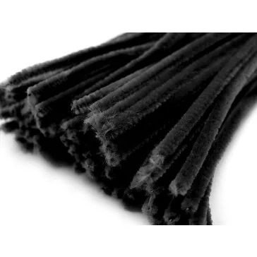   Zseníliadrót Ø6 mm hossz kb. 30cm - 11 (A026) fekete (400 db-os csomagolás)