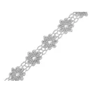 Szellős csipke szélessége 20 mm virág - 7 fehér (27 m-os csomagolás)