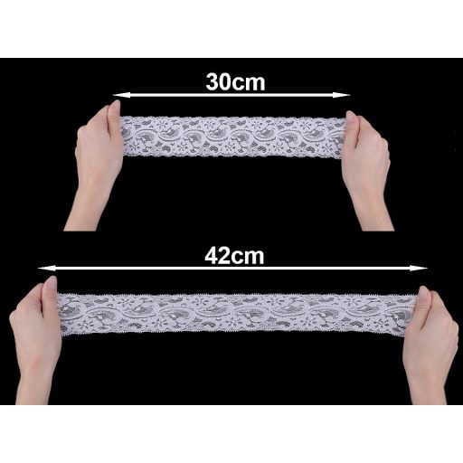 Elasztikus csipke szalag 55 mm betétcsipke