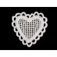 Csipke aplikáció / felvarrható szív