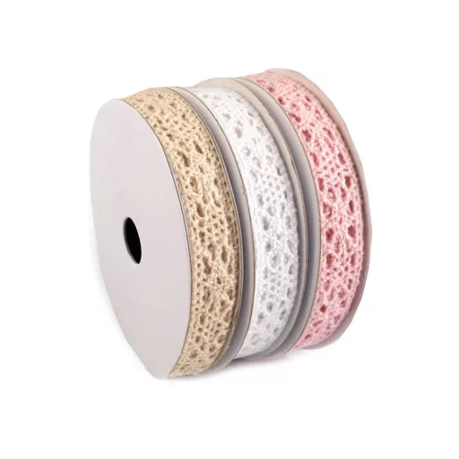 Pamut csipke szalag 13 mm mix