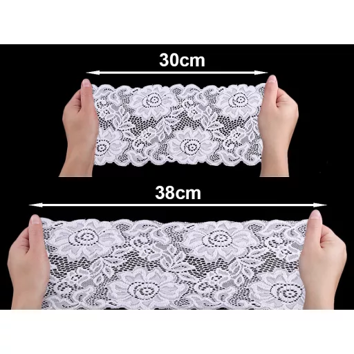 Elasztikus csipke / betét / futó szélessége 14 cm