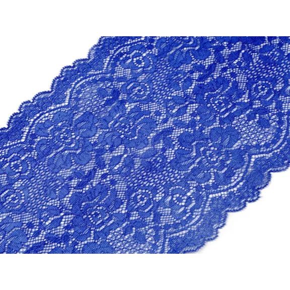 Elasztikus csipke / betét / futó szélessége 18 cm - 5 királykék Elasztikus csipke / betét / futó szélessége 18 cm - 5 királykék