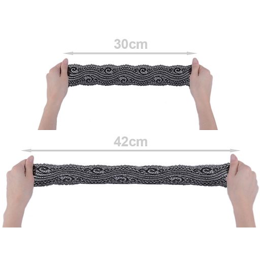 Elasztikus csipke szalag 65 mm betétcsipke