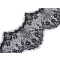 Francia csipke szélessége 12 cm - 4 fekete (30 m-es csomagolás)