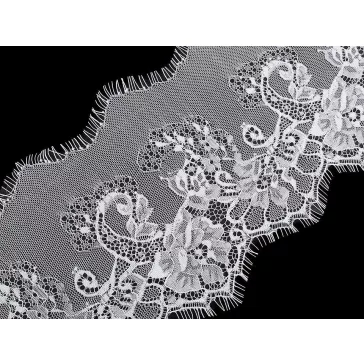   Francia csipke szélessége 17,5 cm - 2 fekete (60 m-os csomagolás)