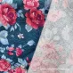 türkizzöld alapon pink rózsa mintás prémium flanel