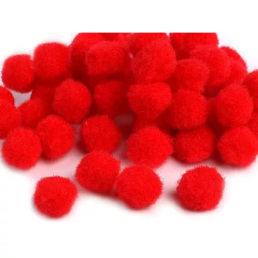   Zsenília golyó Pom pom Ø11 mm - 6 (12 mm) piros (1000 db-os csomagolás)