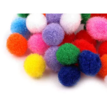   Zsenília golyó Pom pom Ø11 mm - variáns készlet (1000 db-os csomagolás)
