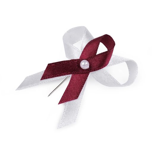 Esküvői kitűző / bokréták szélessége 35 mm szatén masni