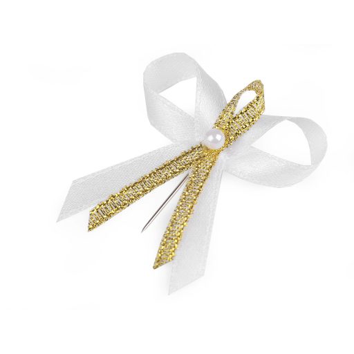 Esküvői kitűző / bokréták szélessége 35 mm szatén masni