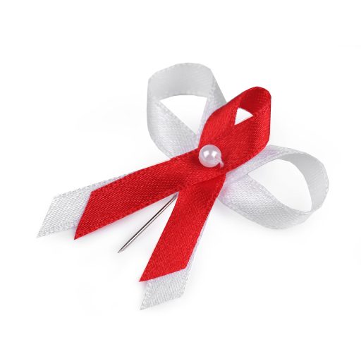 Esküvői kitűző / bokréták szélessége 35 mm szatén masni