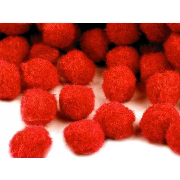   Színes zsenília golyó Pom pom Ø20 mm - 10 (20 mm) piros (1000 db-os csomagolás)