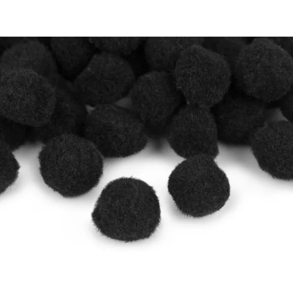 Színes zsenília golyó Pom pom Ø20 mm - 22 (20 mm) fekete (100 db-os csomagolás) Színes zsenília golyó Pom pom Ø20 mm - 22 (20 mm) fekete (100 db-os csomagolás)