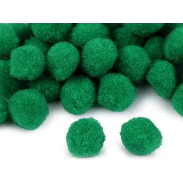   Színes zsenília golyó Pom pom Ø20 mm - 23 (20 mm) zöld karácsonyi (300 db-os csomagolás)