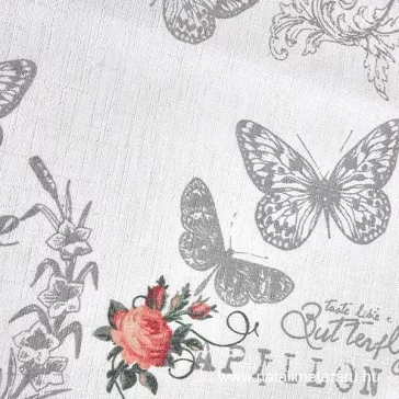 Off-white on a background lepke, flower pattern