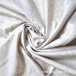 Levél mintás kevertszálas jacquard lenvászon