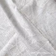 Leaf patterned blended-fibre jacquard linen fabric