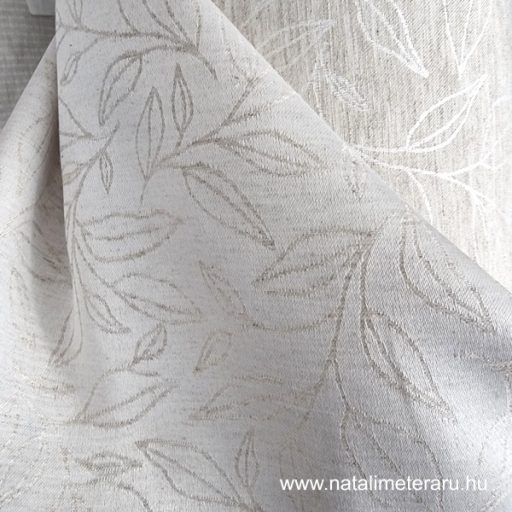 Natúr levél mintás damaszt 