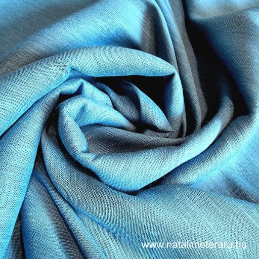 Türkizkék kőmosott lenvászon