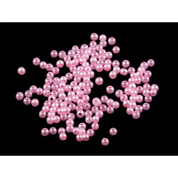 Műanyag teklagyöngyök / Glance gyöngyök Ø3 mm - 15 rózsaszín (10 g-os csomagolás) Műanyag teklagyöngyök / Glance gyöngyök Ø3 mm - 15 rózsaszín (10 g-os csomagolás)