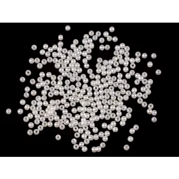   Műanyag teklagyöngyök / Glance gyöngyök Ø3 mm - 03 gyöngyszín (100 g-os csomagolás)