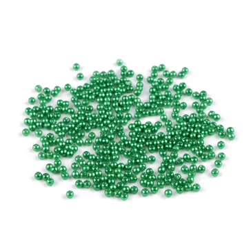   Műanyag teklagyöngyök / Glance gyöngyök Ø3 mm - 46 élénkzöld (100 g-os csomagolás)