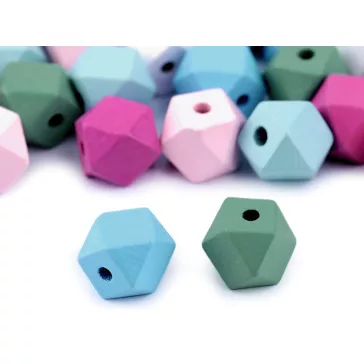 Fa gyöngy 15x20 mm - mix (10 db-os csomagolás)