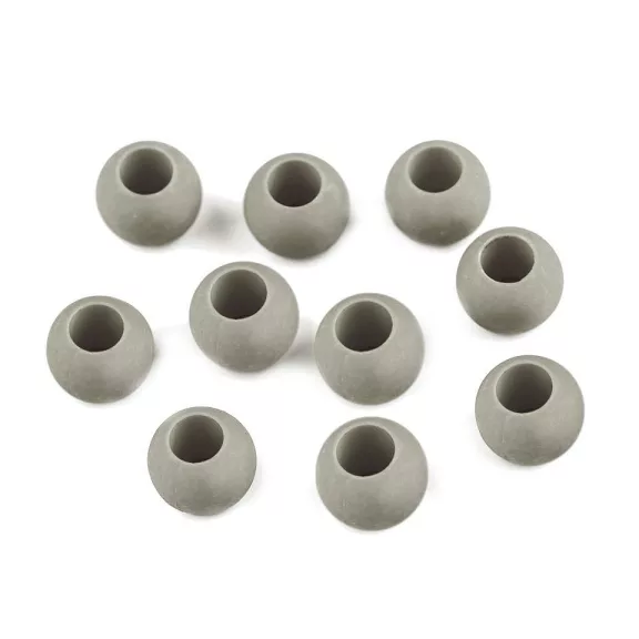 Nagy lyukú műanyag gyöngy matt 10x12 mm - 18 (23) szürke (100 db-os csomagolás) Nagy lyukú műanyag gyöngy matt 10x12 mm - 18 (23) szürke (100 db-os csomagolás)