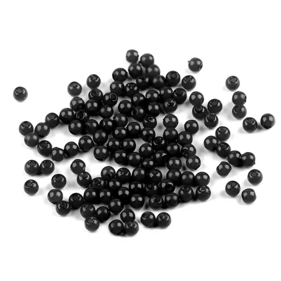 Műanyag viaszos gyöngyök / Glance Ø4 mm - F75 fekete (10 g-os csomagolás) Műanyag viaszos gyöngyök / Glance Ø4 mm - F75 fekete (10 g-os csomagolás)