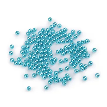   Műanyag viaszos gyöngyök / Glance Ø4 mm - F32 türkiszkék (50 g-os csomagolás)