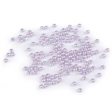   Műanyag viaszos gyöngyök / Glance Ø4 mm - F24 világosabb lila (450 g-os csomagolás)
