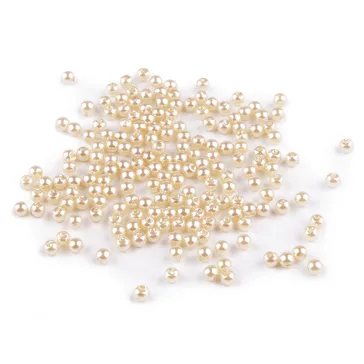  Műanyag viaszos gyöngyök / Glance Ø4 mm - F29 krémszín (50 g-os csomagolás)