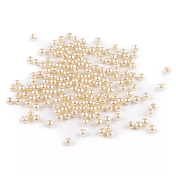 Műanyag viaszos gyöngyök / Glance Ø4 mm - F29 krémszín (10 g-os csomagolás) Műanyag viaszos gyöngyök / Glance Ø4 mm - F29 krémszín (10 g-os csomagolás)